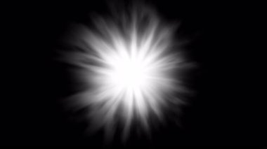 Beyaz ışık patladı. Açık siyah arkaplanın soyut beyaz dijital ışınları