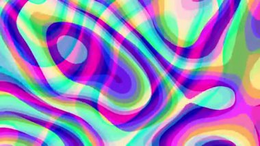4k 'lık soyut döngü videosu. Döngü oynatmak için kusursuz soyut dalgalı psikedelik arkaplan. Dalgalı yüzey.