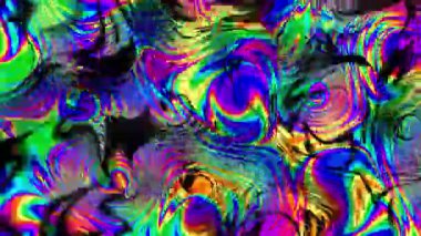 Renkli soyut animasyon arka planı. Şeffaf çok renkli cam yüzeyin hareketi. Sıvı etkisinin aktif hareketi. Kavramsal sanat. Gökkuşağı gradyanı. Kusursuz 3D döngü oluşturucu
