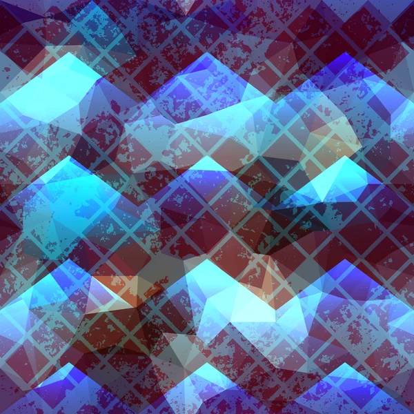 Fondo geométrico abstracto con textura grunge . — Vector de stock