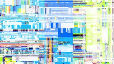 TV gürültüsü statik etkisi, soyut arıza arka planı. Fraktal dijital sanat modeli.