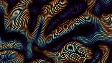 Soyut gradyan yarım ton noktalı arkaplan ve çizgi film motifi. 4K 'de eski monokrom tarzında kusursuz bir döngü. Yarı Ton minimal