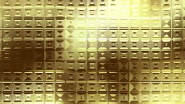 4k 'lık soyut döngü videosu. Soyut altın doku. Parlak altın cam arka plan