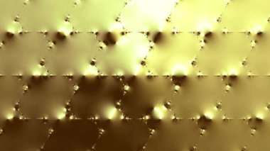 Altın soyut cam efektli arkaplan animasyonu, 4k dikişsiz döngü video, 3d canlandırma.