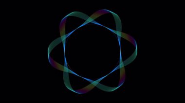 Parçacıkların soyut alanında döngü şeklinde çarpıtma dalgaları. Küresel nokta dizisinin dijital veri sıçraması. Fütüristik hata UI ögesi