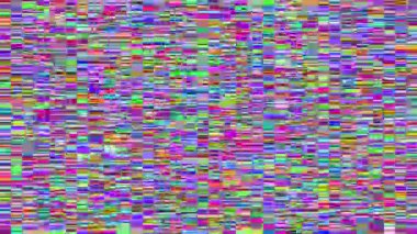 Eşsiz Tasarım Soyut Dijital Animasyon Pikseli Gürültü Arızası Video Hasarı. Döngü stop hareket arkaplanı
