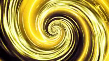 Yanardöner altın spiral göz yanılsaması, soyut döngü arkaplan grafik değeri, hipnotize edici girdap etkisi