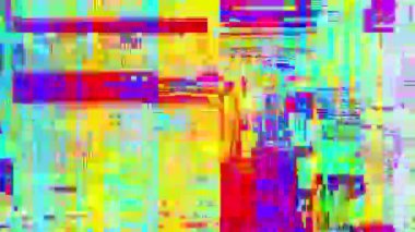 Soyut fütüristik şekil ve geometrik tasarım ile dijital döngü video arkaplanı