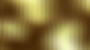 Altın soyut cam efektli arkaplan animasyonu, 4k dikişsiz döngü video, 3d canlandırma.