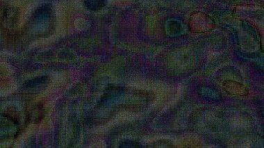 Animasyon teknolojisi karanlık arka plan rastgele noktalar ve ızgara 4K. Koyu yarım ton arkaplan.