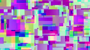 Renkli pastel kareler ve dikdörtgen geometrik teknoloji soyut arka plan. Kusursuz döngü hareketi tasarımı. Video animasyonu Ultra HD 4K 3840x2160