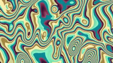 4K Döngü Animasyonu renkli kıvrımlı gradyan dalgalar pürüzsüz dinamik çizgiler. İş, bilim, teknoloji sunumu, ödül gösterisi ve ekran koruyucu için soyut arkaplan.