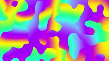 4K Döngü Animasyonu renkli kıvrımlı gradyan dalgalar pürüzsüz dinamik çizgiler. İş, bilim, teknoloji sunumu, ödül gösterisi ve ekran koruyucu için soyut arkaplan.