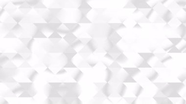 Soyut beyaz arkaplan. Animasyon 3 boyutlu kusursuz geometrik kareler, minimalist tasarım, modern doku, sunum için beyaz şablon. Uygun sosyal medya, ticari reklam döngüsü hareket videosu