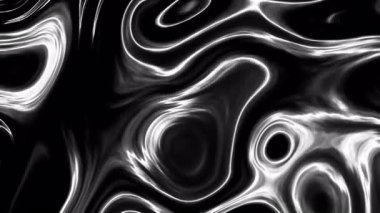 Dalgalı soyut yüzey. Pürüzsüz siyah bir sıvının yakın çekimi. Döngülü animasyon 4k.