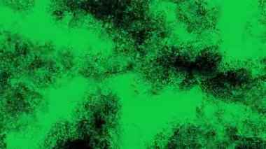 Görüntü örtüsü ve geçişler için yeşil ekran arka planında siyah grunge etkisi. 4k döngüsü