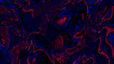 Moire bozuk çizgiler canlı renkler akışı ve gürültü animasyonu, 4k psikedelik soyut hareket grafikleri..