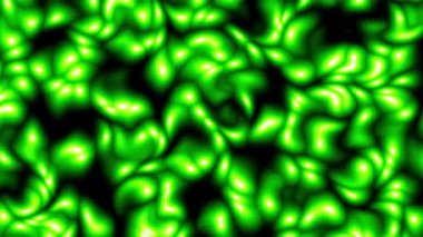 Canlı, yeşil balçık salgılayan soyut bir arka plan. Organik hücresel yapının mikroskobik görüntüsünün dijital taklidi. Uzaylı organizması ya da doku konsepti. 4k döngü hareketi arkaplanı.