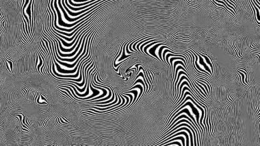Basit hipnotik spiral döngü animasyon siyah beyaz monokrom 4k animasyon sarmal hipnotik çizgiler döngü animasyonu. Siyah beyaz girdap!.