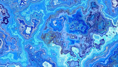 Lüks mermer ve altın soyut arkaplan dokusu. Aqua Menthe, Phantom Blue, Indigo Okyanusu mavi misket, doğal lüks mermer ve altın tozu karışımı.