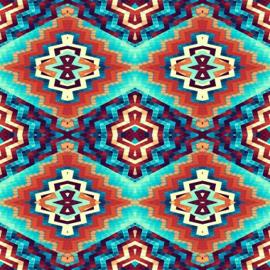 Navajo stil geometrik seamless modeli.