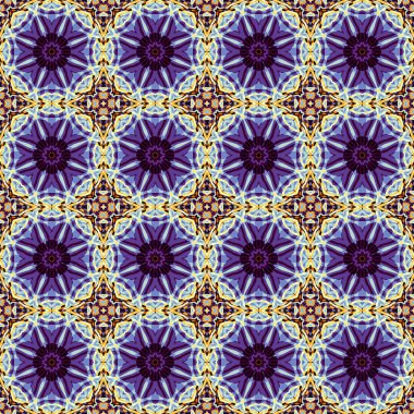 Azulejo fayanslarından pürüzsüz renkli yamalar. Portekizce ve İspanya dekoru. İslam, Arap, Hint, Osmanlı motifi..