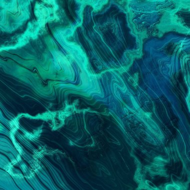 Soyut Malachite taş dokusu. Fraktal dijital sanat arka planı. Yüksek Çözünürlük. Arkaplan ya da duvar kağıdı olarak kullanılabilir.
