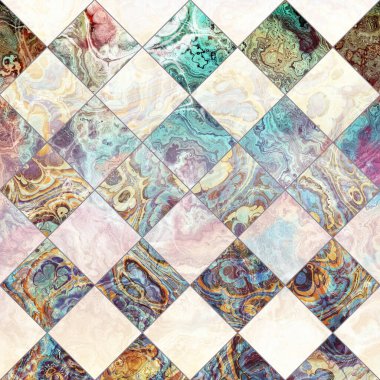 Soyut mermer dokusu. Fraktal dijital sanat arka planı. Yüksek Çözünürlük. Mozaik döşeme. Arkaplan ya da duvar kağıdı olarak kullanılabilir.