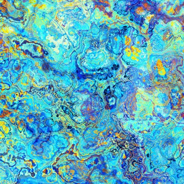 Soyut mermer dokusu. Fraktal dijital sanat arka planı. Yüksek Çözünürlük. Turkuaz desenli ve altın damarlı. Arkaplan ya da duvar kağıdı olarak kullanılabilir.