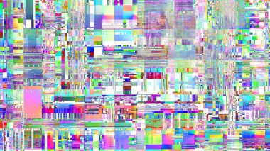 TV gürültüsü statik etkisi, soyut arıza arka planı. Fraktal dijital sanat modeli.