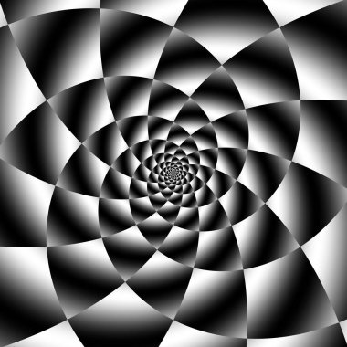 Hipnotik spiral arka plan. Optik illüzyon stili tasarımı.