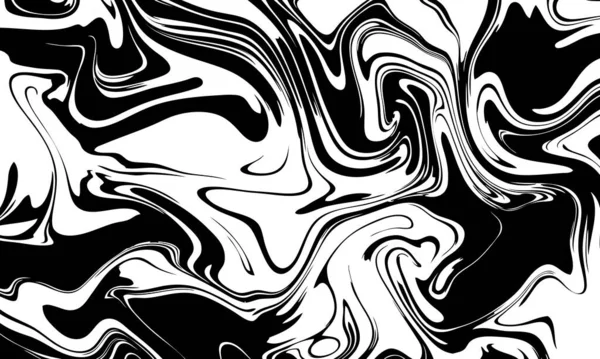Siyah ve beyaz bir kaplama dalgalar, girdaplar ve bükülmüş desenler gösterir, sapkın ve çarpık bir vektör dokusu oluşturur. Basit monokrom düz görüntü