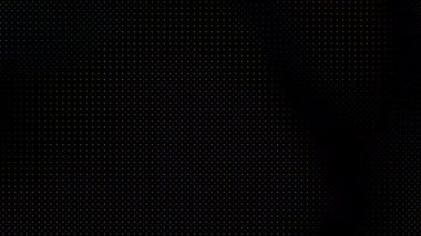 Animasyon teknolojisi rastgele noktalar ve siyah arkaplan üzerindeki ızgara 4K. Döngü arkaplanı. Liderlik yarım ton ve moire etkisi