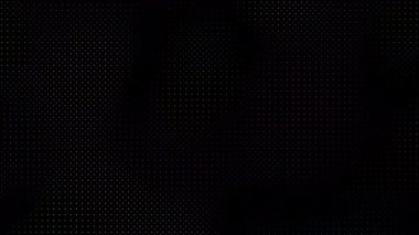 Animasyon teknolojisi rastgele noktalar ve siyah arkaplan üzerindeki ızgara 4K. Döngü arkaplanı. Liderlik yarım ton ve moire etkisi