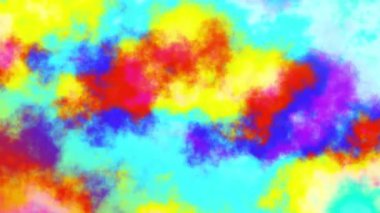 4k 'lık soyut döngü videosu. Döngü oynatmak için kusursuz soyut dalgalı psikedelik arkaplan. Dalgalı yüzey. Bulutlu nebula arka planı. Canlı retro renkler.