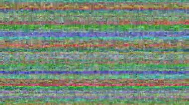 Eski bir TV ekranından ses geliyor. Statik TV gürültü arızası, statik beyaz gürültü televizyon, televizyon sinyal yok. Televizyon karı ya da ses arkaplanı. Döngü pikselli canlandırması