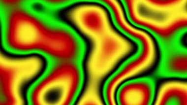 Soyut gradyan sıvı döngü arka planı kırmızı, sarı, yeşil renkler içeriyor. Siyah tarih ayı için modern pürüzsüz akış renk karışımı sunum arkaplanı, Haziran