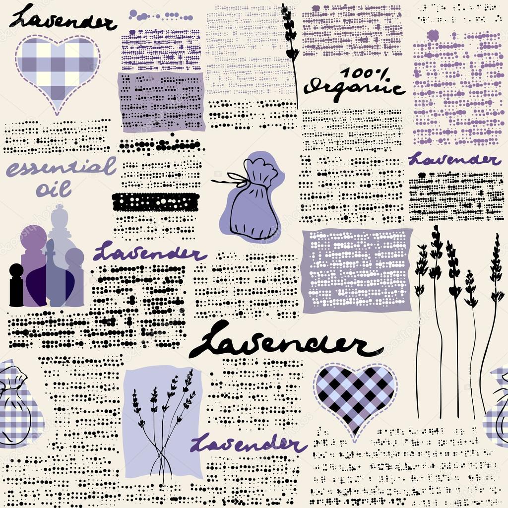 Lavender newspaper background
