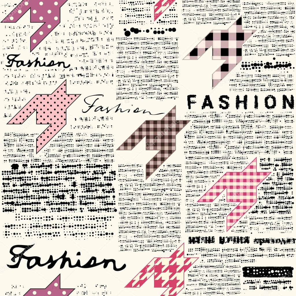 Newspaper Fashion Background Stock Vector Image By C Kastanka