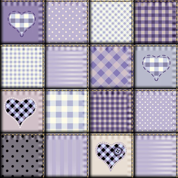 Patchwork luz lila fondo — Vector de stock