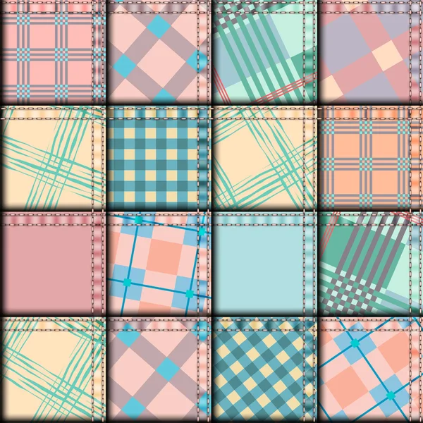 Patchwork en estilo geométrico . — Archivo Imágenes Vectoriales