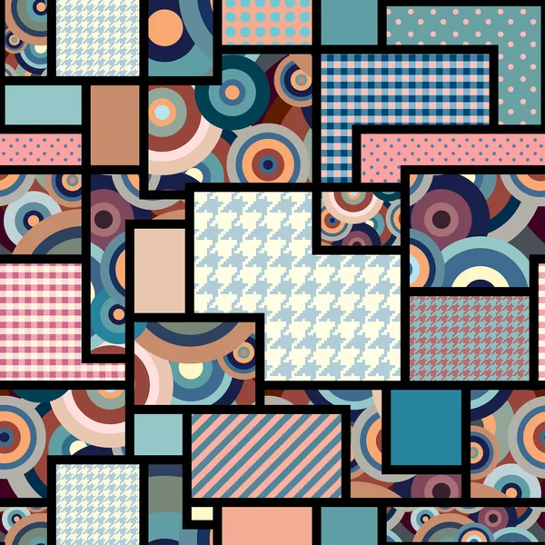 Geometrischer Patchwork-Hintergrund — Stockvektor