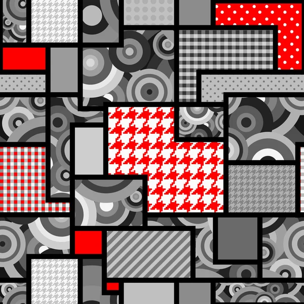 Geometrischer Patchwork-Hintergrund — Stockvektor