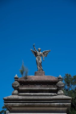 San Nicolas de los Arroyos, Buenos Aires Eyaleti, Arjantin - 6 Mart 2021: San Nicolas de los arroyos mezarlığı manzarası