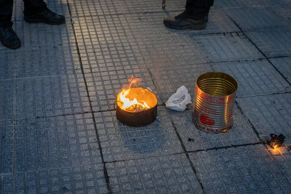Buenos Aires Argentinië April 2021 Mensen Protesteren Bij Het Argentijnse — Stockfoto