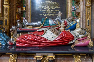 Londra, Birleşik Krallık - 19 Mayıs 2025: Westminster Abbey 'deki Sör Edward Carr ve Jane Conyers Anıtı