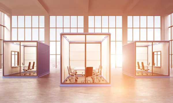 Office made of sea cabins — Stock Photo, Image