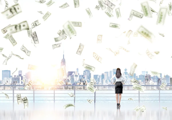 Affärskvinna och New York — Stockfoto