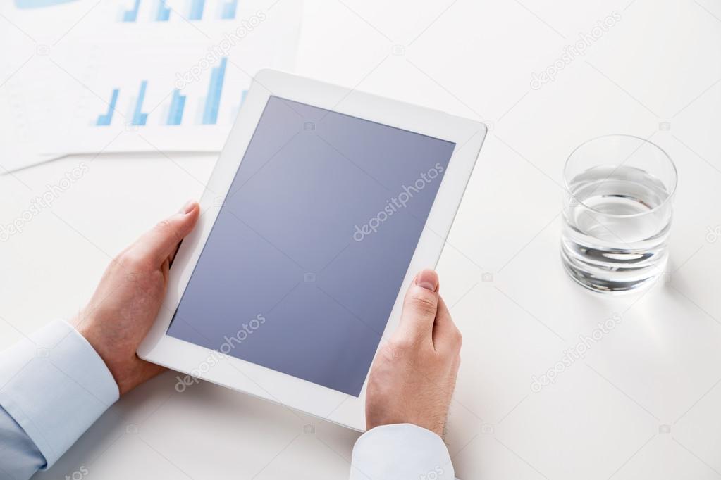 Tablet in hands