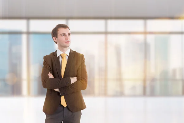 Businessman with hands crossed — Stock Photo, Image